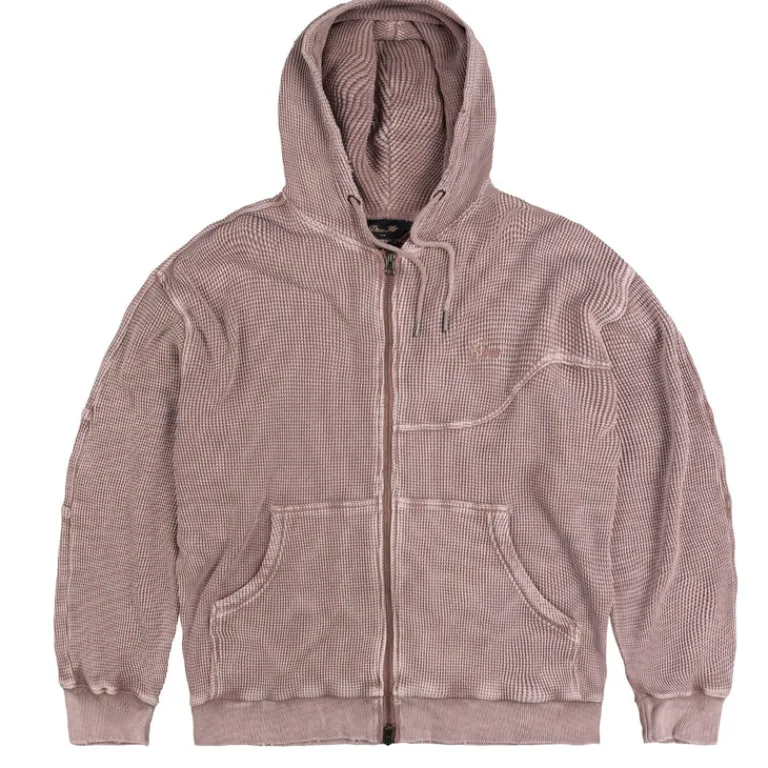 Dime Sweats À Capuche*Premium Waffle Zip Hoodie Faded Mauve