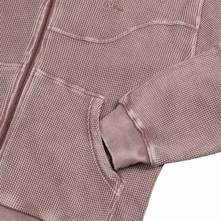 Dime Sweats À Capuche*Premium Waffle Zip Hoodie Faded Mauve