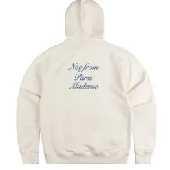 Drole de Monsieur Sweats À Capuche*Le Hoodie Slogan Cursive Off White