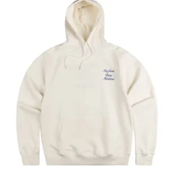 Drole de Monsieur Sweats À Capuche*Le Hoodie Slogan Cursive Off White