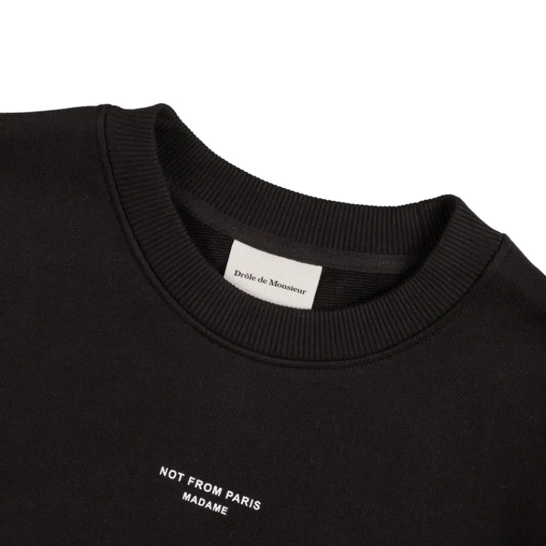Drole de Monsieur Pullover*Le Sweatshirt Slogan Classique Black