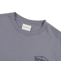 Drole de Monsieur T-Shirts*Le T-Shirt Slogan Tresses Slate Blue