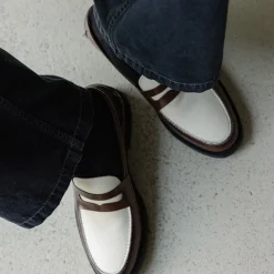 Duke + Dexter Sneakers En Cuir|Loafer*Wilde Loafer Chestnut / White