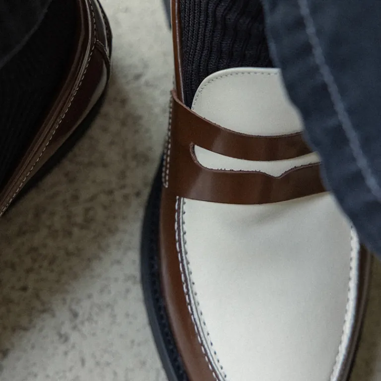 Duke + Dexter Sneakers En Cuir|Loafer*Wilde Loafer Chestnut / White