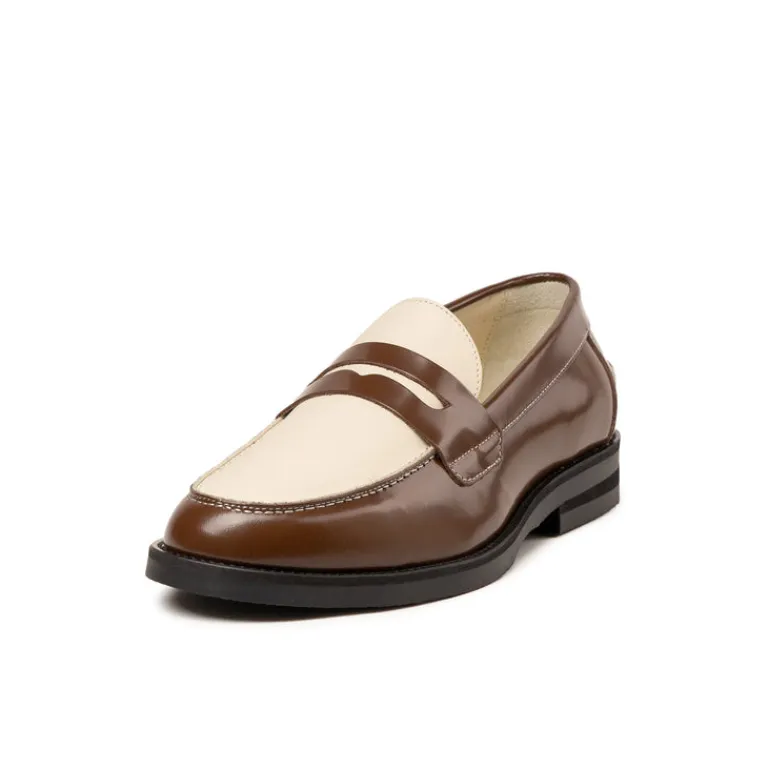 Duke + Dexter Sneakers En Cuir|Loafer*Wilde Loafer Chestnut / White