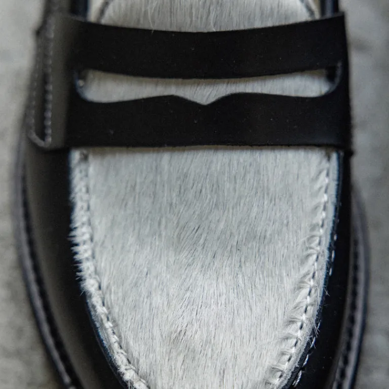 Duke + Dexter Sneakers En Cuir|Loafer*Wilde Pony Loafer W Black / White