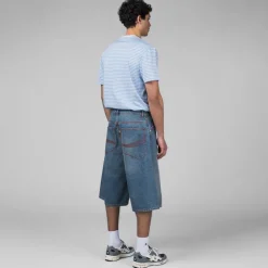 ERL Shorts*Denim Indiana Skate Shorts Woven Blue