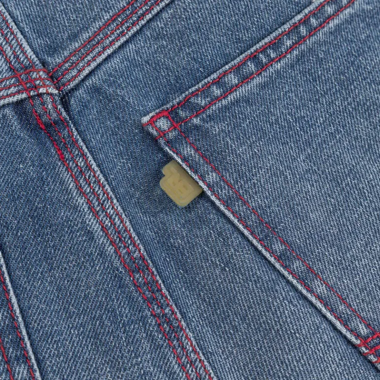 ERL Shorts*Denim Indiana Skate Shorts Woven Blue