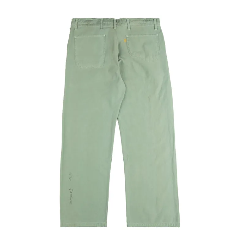 ERL Pantalons*Distressed Chino Army Green