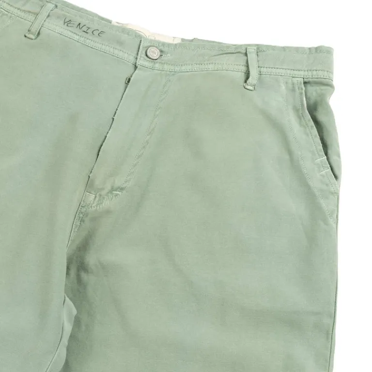 ERL Pantalons*Distressed Chino Army Green