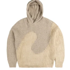 ERL Tricot*Silk Swirl Knit Hoodie Grey