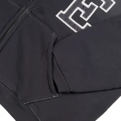ERL Sweats À Capuche*Varisity Oversized Zip-Up Hoodie Black