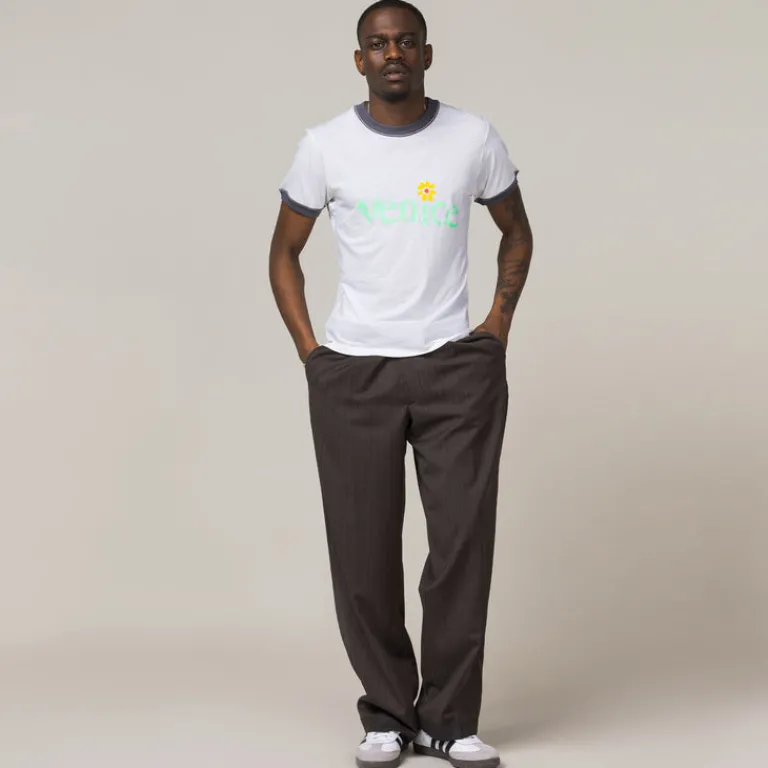 ERL T-Shirts*Venice T-Shirt Knit White