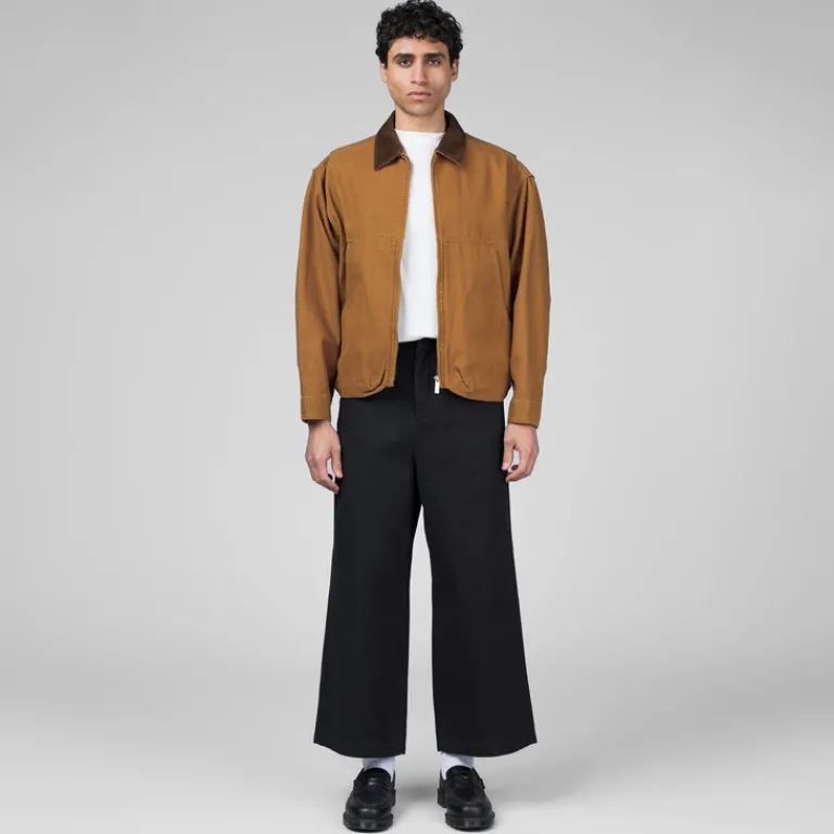 Farah Japan Pantalons*Wide Straight Pants Black