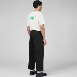 Farah Japan Pantalons*Wide Straight Pants Black