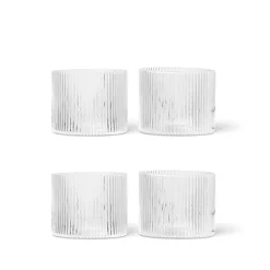 Ferm Living Cuisine*Ripple Low Glasses Clear
