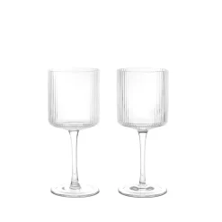 Ferm Living Vaisselle*Ripple White Wine Glasses Clear