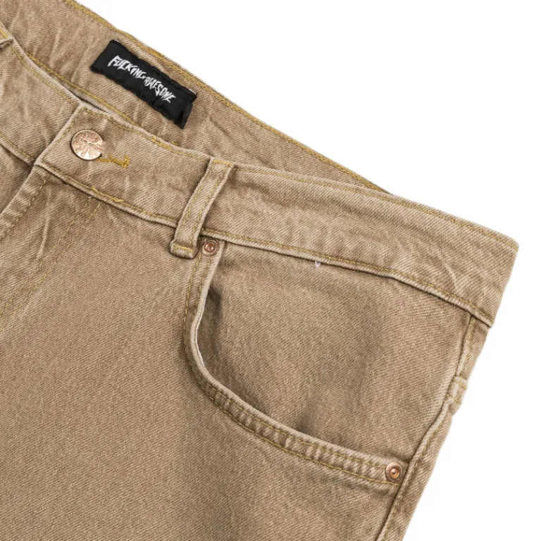 Fucking Awesome Pantalons*Fecke Washed Jeans Washed Brown