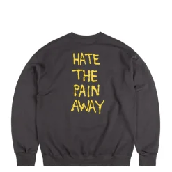 Fucking Awesome Pullover*Hate The Pain Away Crewneck Charcoal