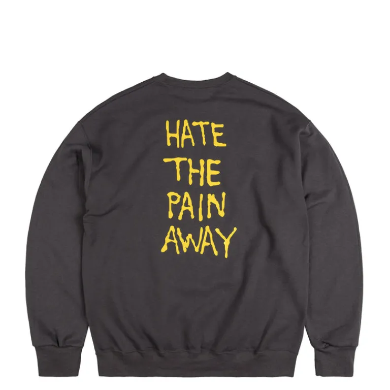 Fucking Awesome Pullover*Hate The Pain Away Crewneck Charcoal