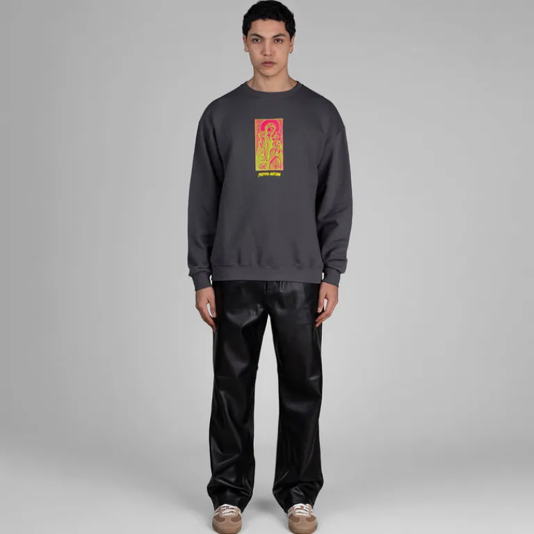 Fucking Awesome Pullover*Hate The Pain Away Crewneck Charcoal