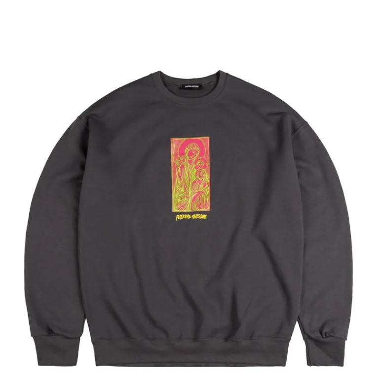 Fucking Awesome Pullover*Hate The Pain Away Crewneck Charcoal