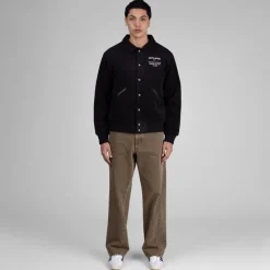 Fucking Awesome Gilets*Korea Bar Varsity Jacket Black