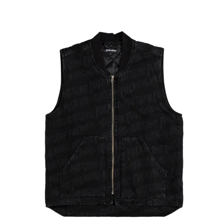 Fucking Awesome Vestes*Stamp Denim Vest Black