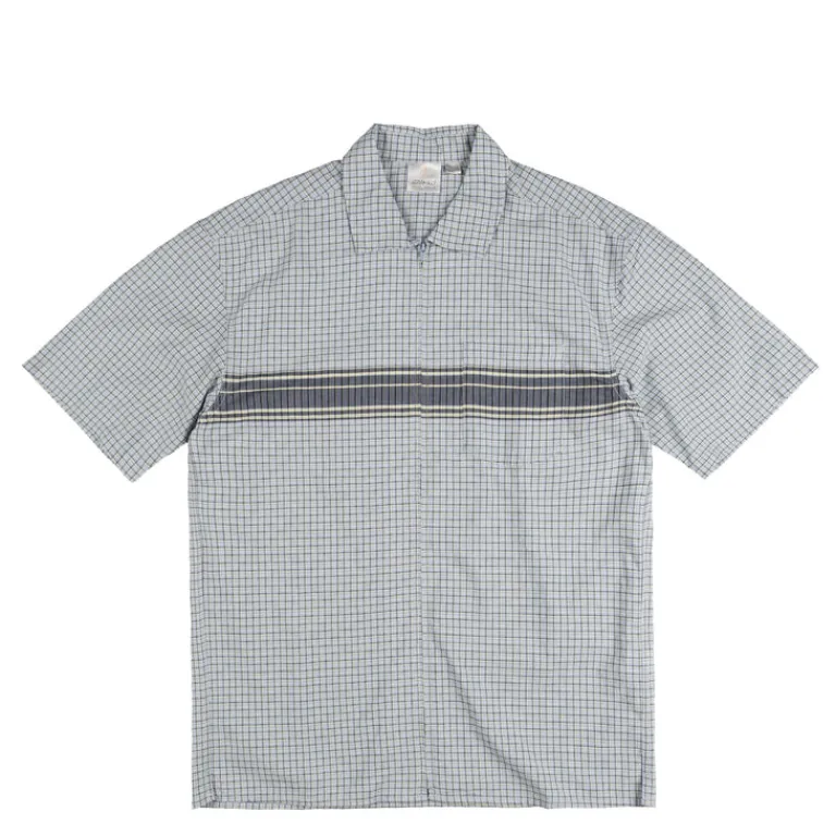 Gramicci Chemises*Zip Up Wave Shirt Pacific Plaid