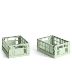 HAY Chambre À Coucher*Colour Crate Mini-Set of 2 Mint