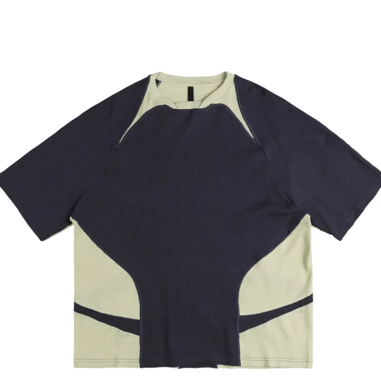 J.L.-A.L. T-Shirts*Waffle Facet SS Green Slate