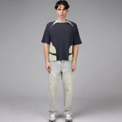 J.L.-A.L. T-Shirts*Waffle Facet SS Green Slate