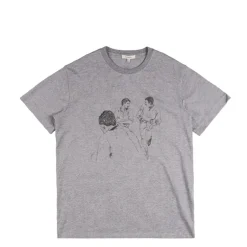 JW Anderson T-Shirts*Cafe Scene Printed T-Shirt Mid Grey Melange