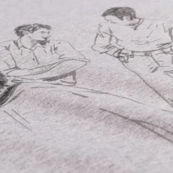 JW Anderson T-Shirts*Cafe Scene Printed T-Shirt Mid Grey Melange
