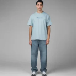 JW Anderson T-Shirts*3D Logo Embroidery T-Shirt Pale Blue