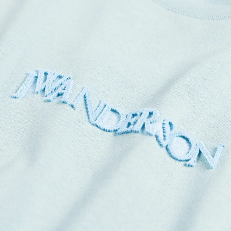JW Anderson T-Shirts*3D Logo Embroidery T-Shirt Pale Blue