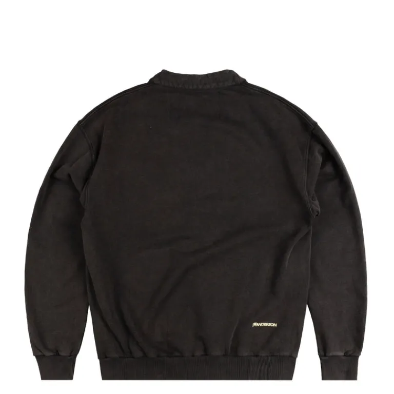 JW Anderson Pullover*Garment Dye V Neck Cardigan Washed Black
