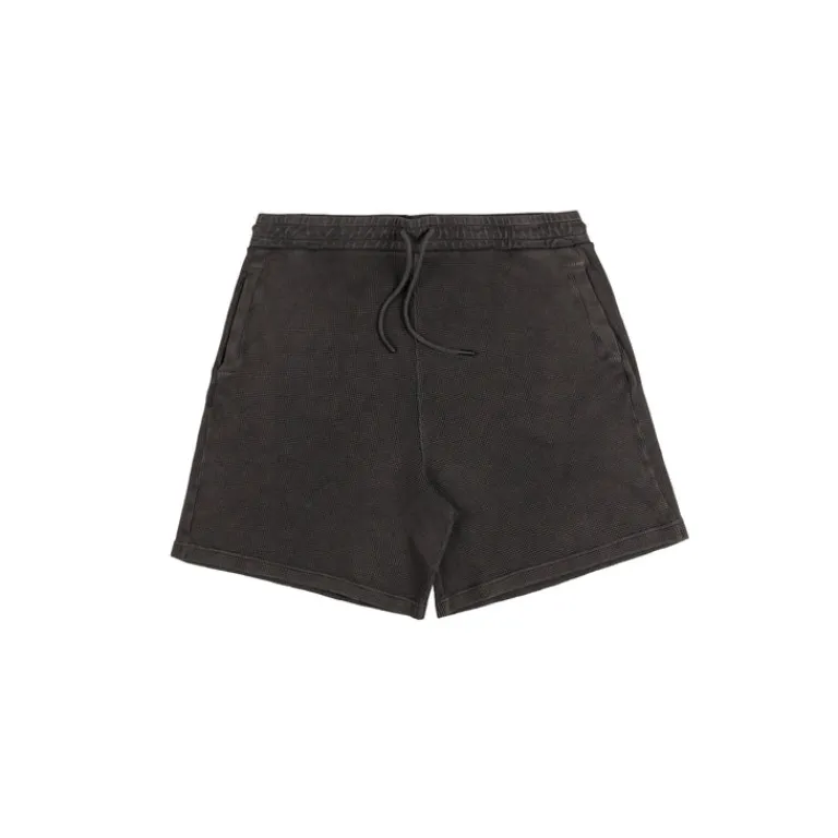 JW Anderson Shorts*Garment Dye Waffle Shorts Washed Black