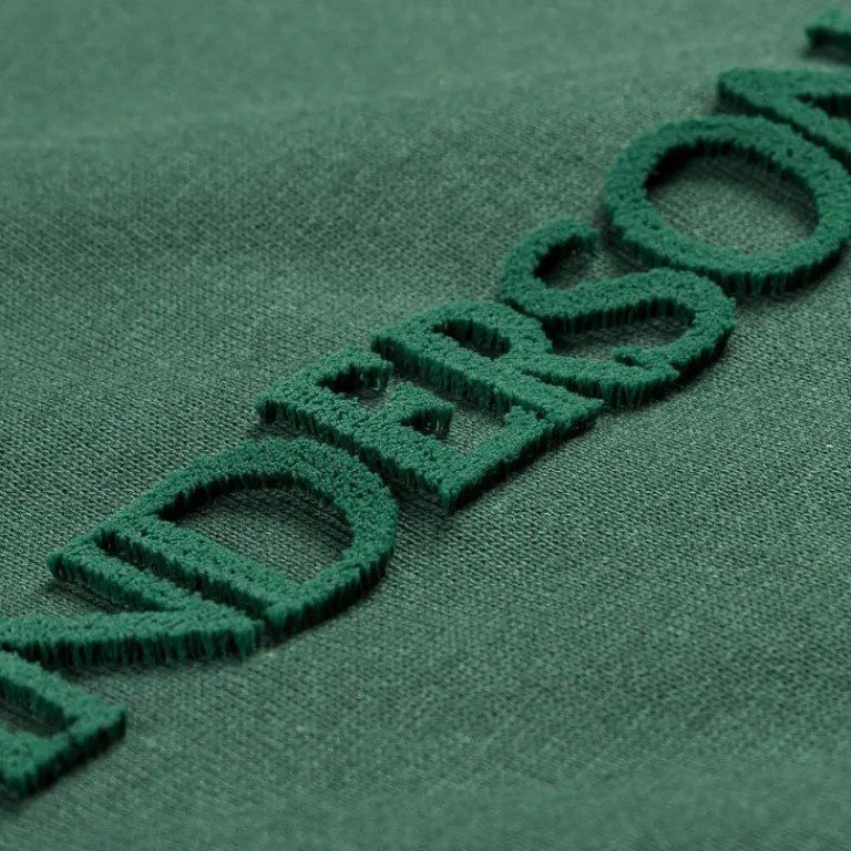 JW Anderson T-Shirts*Logo Embroidery T-Shirt Dark Green