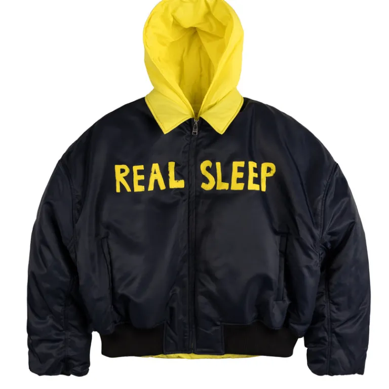 JW Anderson Gilets*Real Sleep Bomber Jacket Navy / Yellow