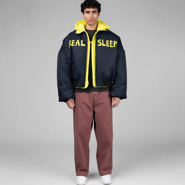 JW Anderson Gilets*Real Sleep Bomber Jacket Navy / Yellow