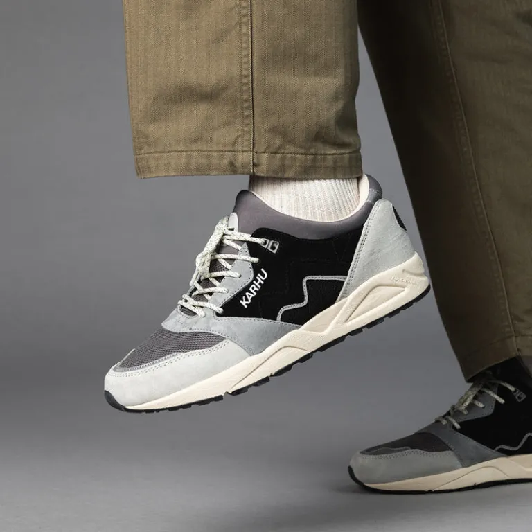 Karhu Sneakers En Cuir|Chaussures De Running Retro*Aria 95 Dawn Blue / Jet Black