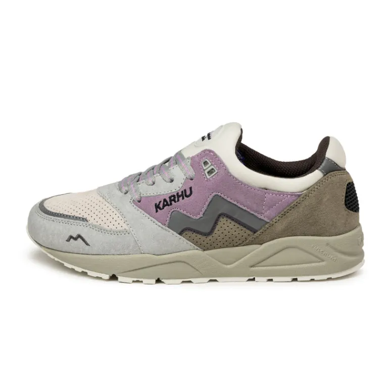 Karhu Sneakers En Cuir|Chaussures De Running Retro*Aria 95 *Mystic Forest* Dawn Blue / Orchid Petal