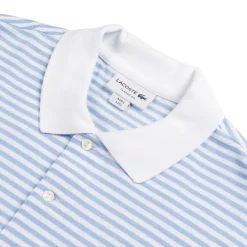 Lacoste T-Shirts*Classic Fit Striped Petit Piqué Polo Shirt White / Blue