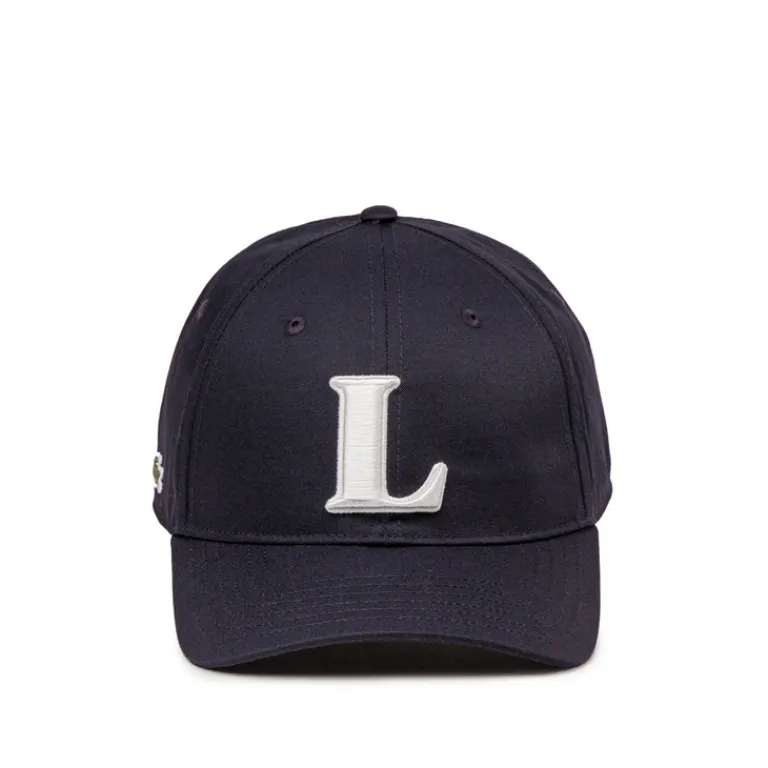Lacoste Alle Anzeigen|Caps & Bucket Hats*3D Embroidered Cotton Twill Baseball Cap Navy Blue