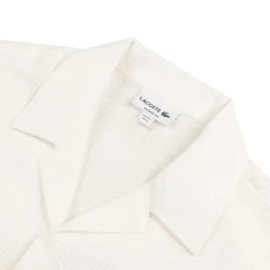 Lacoste Chemises*Relaxed Fit Shirt With Structured Waffle Look White