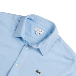 Lacoste Chemises*Slim Fit Cotton Piqué Shirt Pale Blue