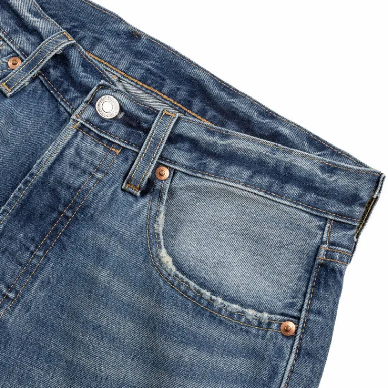 Levi's Pantalons*501 Original Selvedge Jeans Rigid Stf Blue
