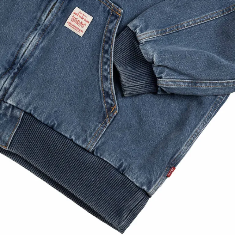 Levi's Gilets*Portrero Denim Hoodie Blue