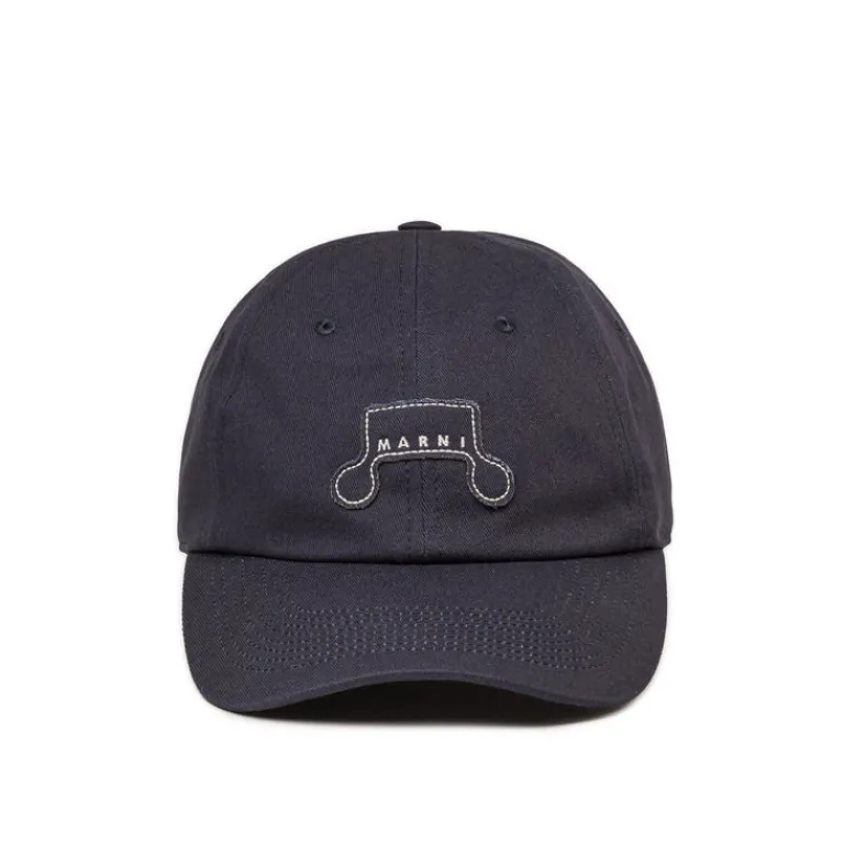 Marni Alle Anzeigen|Caps & Bucket Hats*Baseball Cap With Embroidered Logo Black